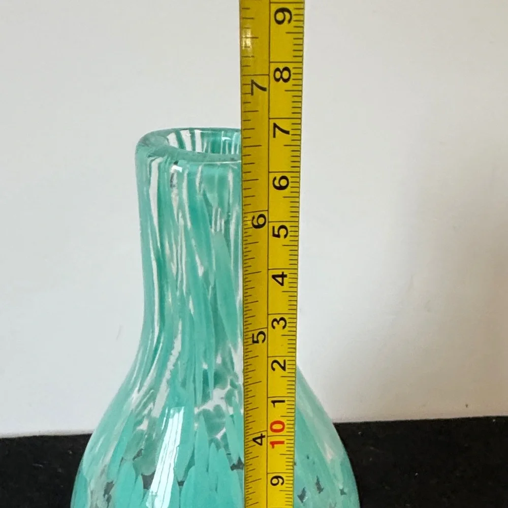 Elegant Turquoise Glass Vase